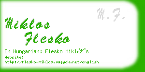 miklos flesko business card